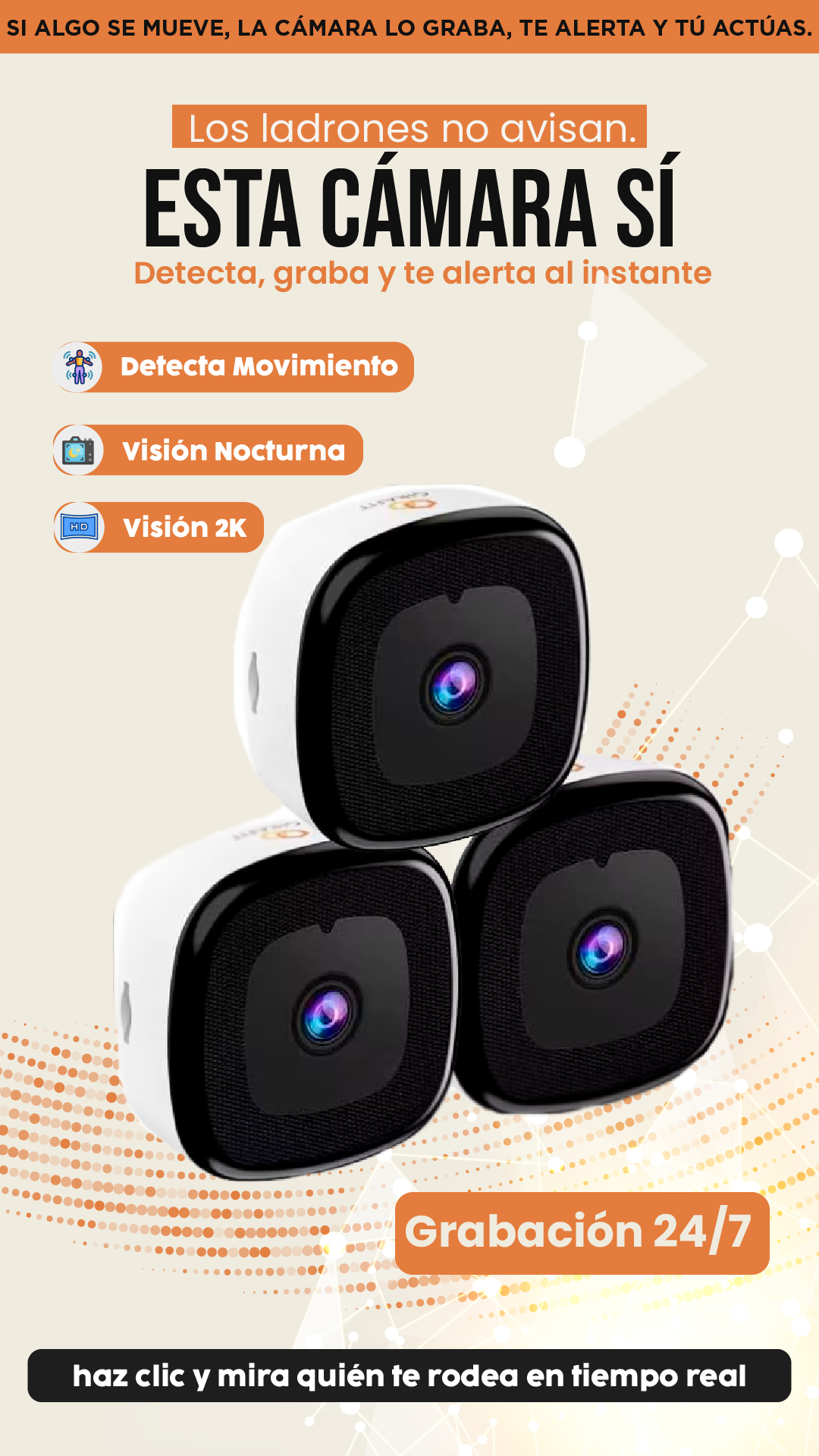 Cámara de seguridad| Protege tu hogar 24/7