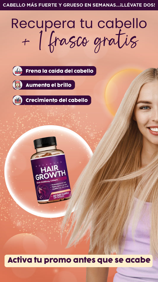 Hairgrowth| El secreto para tu cabello hermso, en promo 2x1.