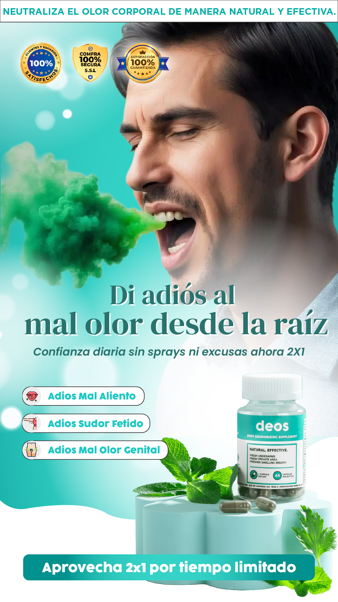 DEOS| Frescura total de pies a cabeza, ahora al doble